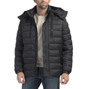 SAVE THE DUCK Black Casmir Quilted Jacket With Removable Hood